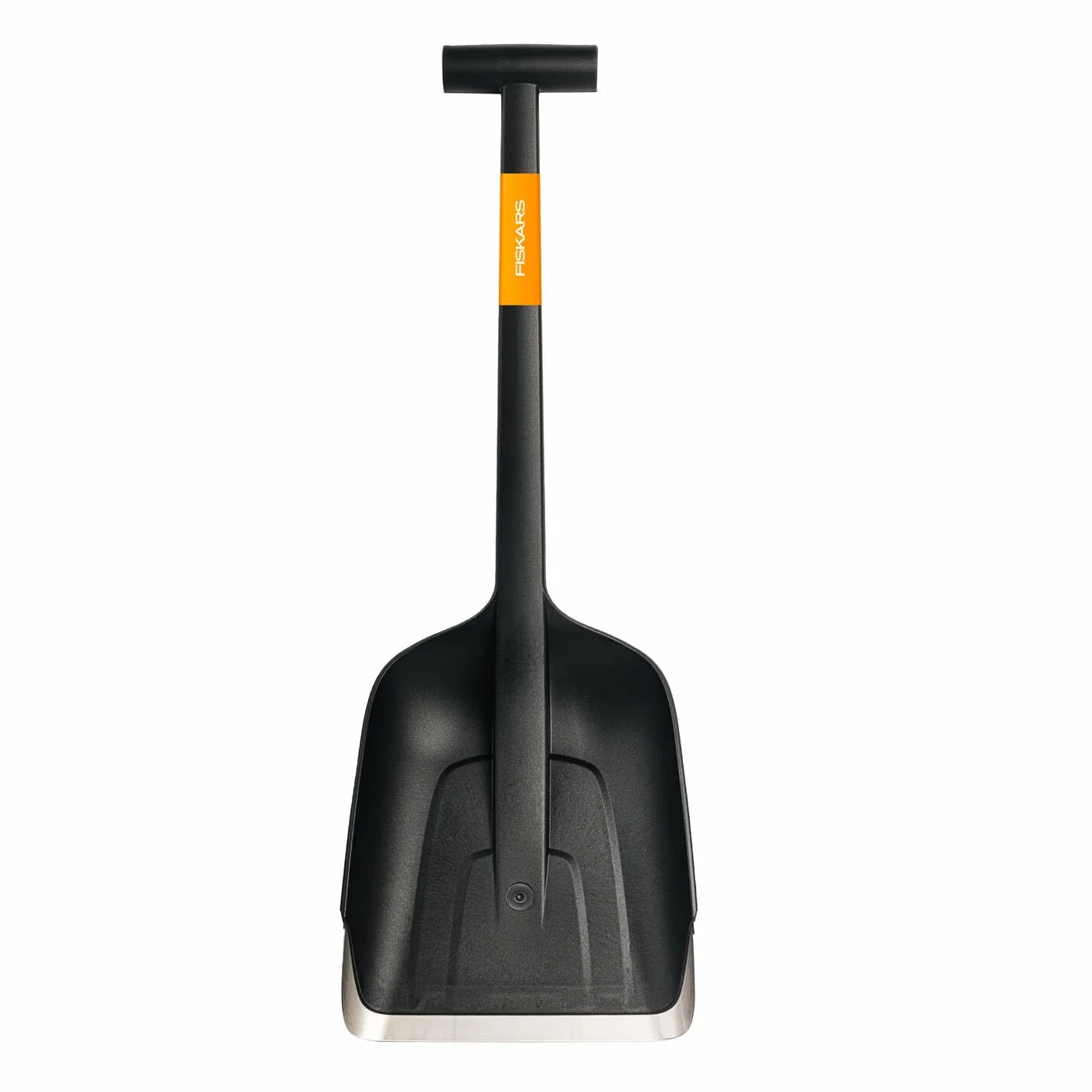 Fiskars Plus Pala de Nieve para Coche, Pala de Nieve compacta con Mango en T y Borde de Acero Inoxidable, 63 cm, 1079857