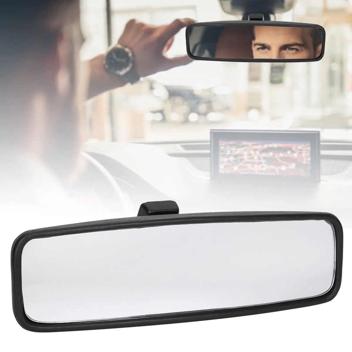 Espejo Retrovisor Interior Abs Carcasa 814842 Espejo Retrovisor de Visión Amplia Repuesto de Accesorios para SUV de Coche