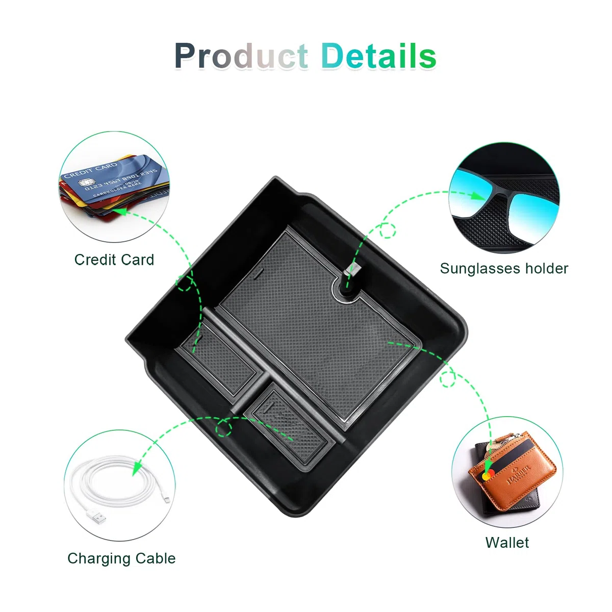 [Nuevo 2024] GAFAT Tesla Model 3 2024 2025 Consola Central Caja de Almacenamiento, Tesla Model 3 Highland 2024 Reposabrazos Organizador Bandeja Guantera, Tesla Model 3 2024 Accesorios