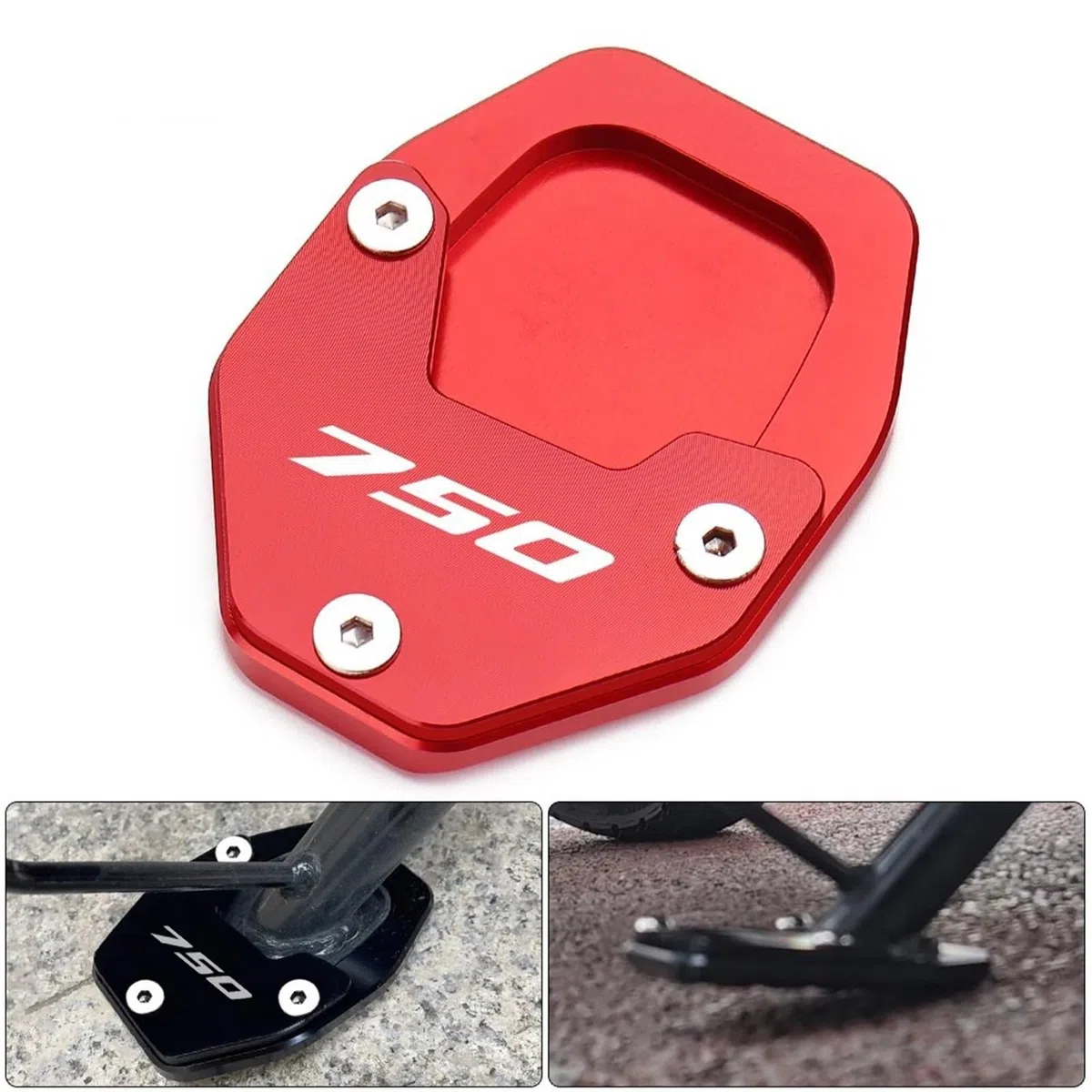 para Honda Forza750 para Forza 750 NSS750 2021-2023 2024 2025 2026 Motocicleta CNC Soporte Lateral Extensión Pad Placa Ampliadora(Titanium)