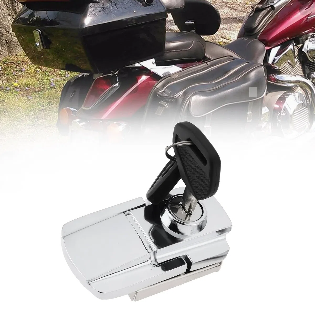 Cerradura para Maletero de Motocicleta con 2 Llaves HLA10858 Compatible con Yamaha Bolsa de Viaje