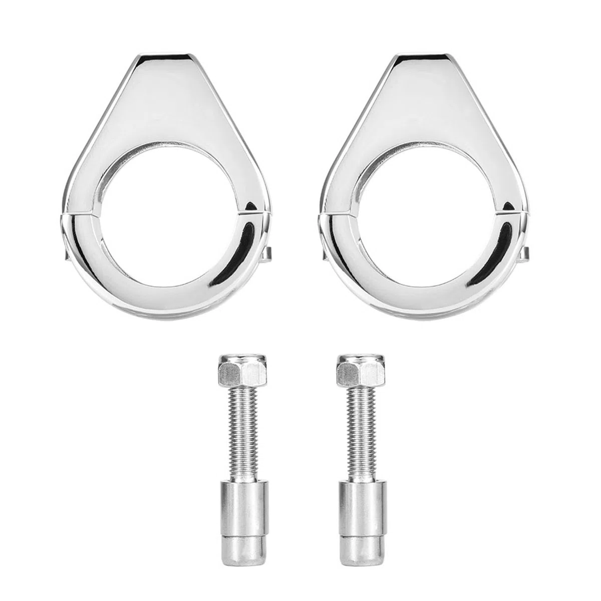 Soporte de Montaje de Señal de Giro, Aleación de Aluminio Abrazaderas de Señal de Giro para Motocicleta Soporte de Montaje de Abrazadera de Horquilla de Reubicación (Plata)