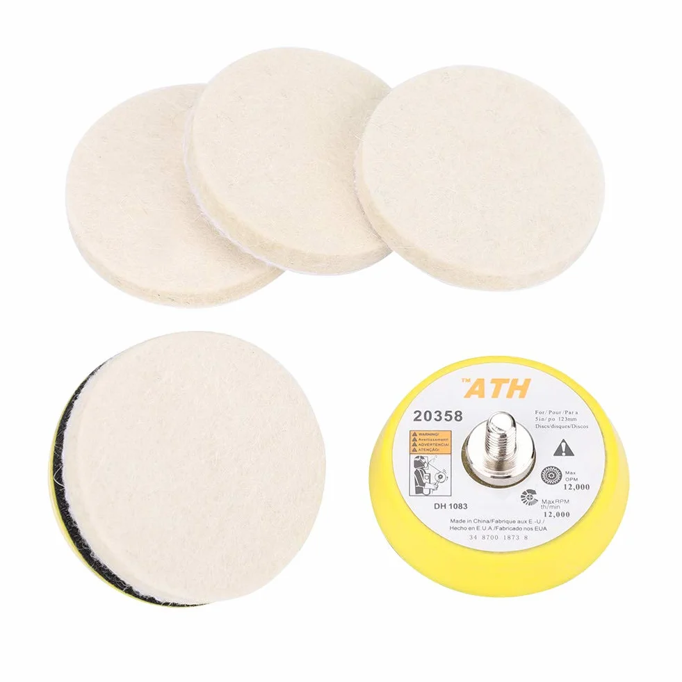 34pcs Kit de Pulido de Vidrio raspado de óxido de cerio Pulido en Polvo de Pulido Pad y Rueda 230g y 2 Ruedas de Pulido de Fieltro
