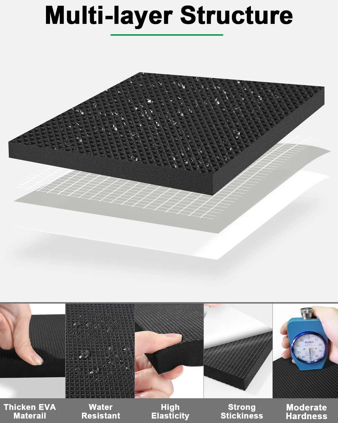 Jissta 4 Protector Pared Garaje Autoadhesivos, 40 x 20 x 2cm Protector Columnas Garaje, para Paredes de Garaje, Puertas y Parachoques Protección contra Impactos, Protector Puertas Coche Negro