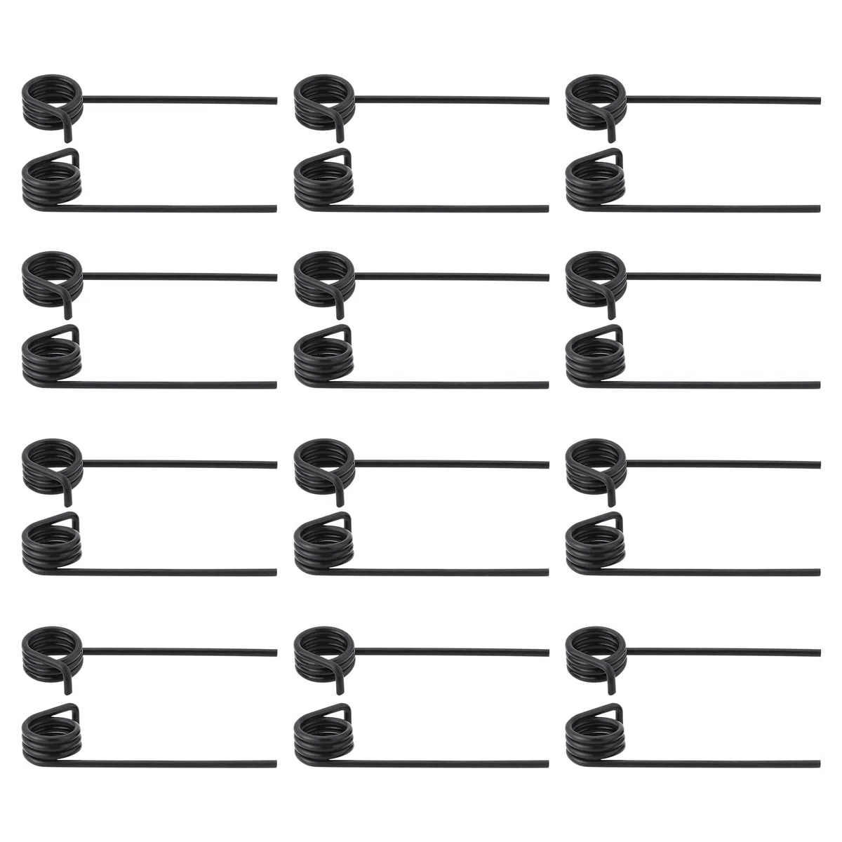 12 pares de abanico de resorte fuerte, tambor de ventilador izquierdo y derecho, resorte fuerte, compatible con AL-KO 38 E 38 P 32 VLE 38 VLB 38 VLE negro 56 x 11 mm
