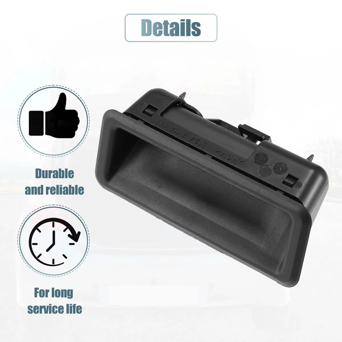 51247118158 Interruptor de tirador de portón trasero, abrelatas para maletero, compatible con 1er E82 E88, serie 3 E90 E91 E92 E93, 5 E60 E61, X1 E84 X5 E70 X6 E71