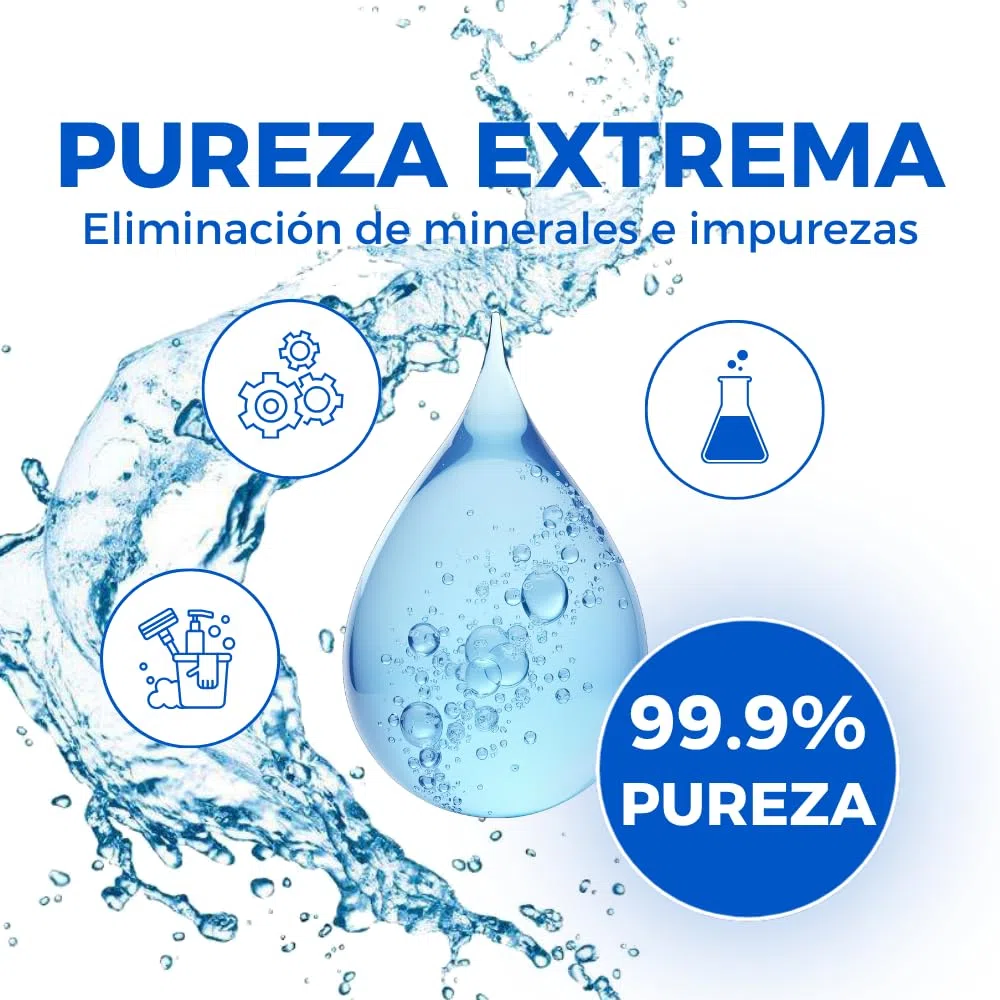 Agua Destilada Desionizada 15 litros para Vehículos Plancha de Vapor Tatuaje Purificada CPAP Autoclave Batería Limpieza Laboratorio Plantas, 3 Garrafas de 5 litros (15 litros)