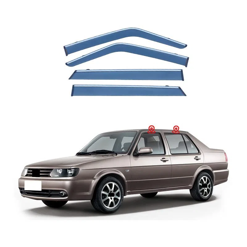 4 Piezas Coche Deflectores Cortavientos,para Jetta 2000-2012,Ventanas Laterales Delantera Trasera Protector de Humo de Lluvia Visera