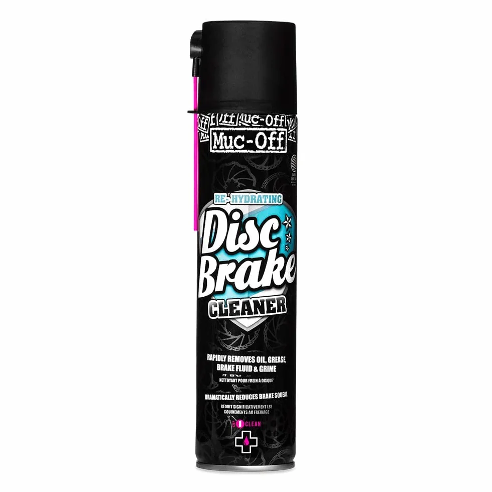 Muc-Off Limpiador de Discos de Bicicleta, 400 Ml - Limpiador de Frenos de Disco de Bicicleta de Acción Rápida y Secado Rápido - Trata, Rehidrata y Limpia Frenos de Disco y Rotores