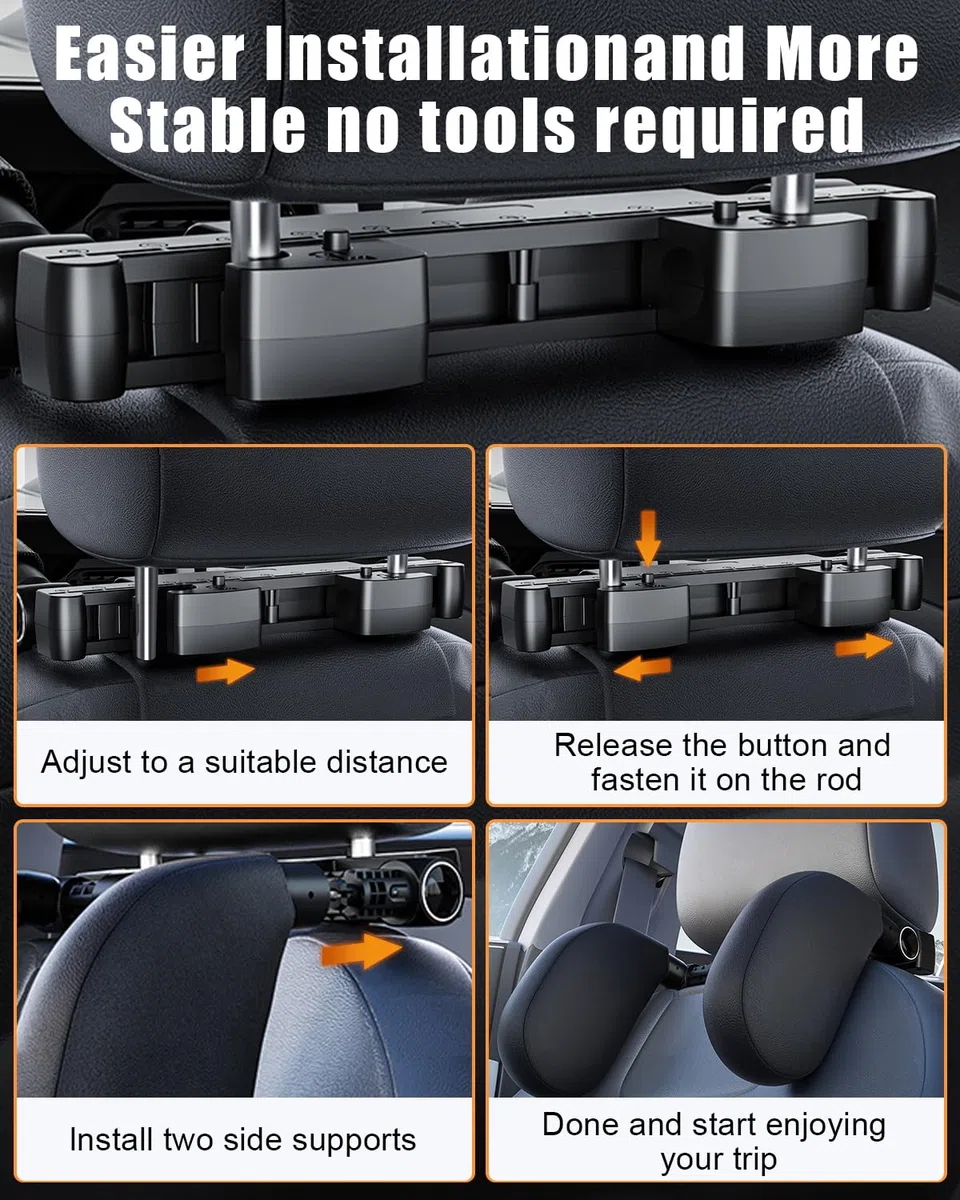 Zawaer Reposacabezas Coche, Reposacabezas Coche Niño, Reposacabezas Lateral Del Coche, Soporte Cabeza Niño Coche, 360 Grados Ajustable de Cuero Transpirable Apoya Cabeza Coche para Adultos Niño.negro