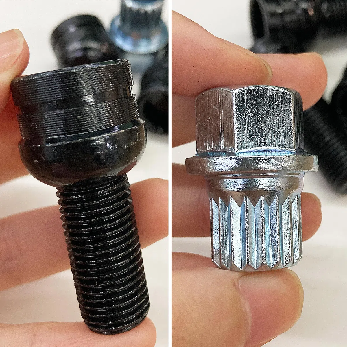 4 pernos de rueda antirrobo de acero con tuercas de rueda, modelo M14 x 1,5 mm, para protección y seguridad de las ruedas