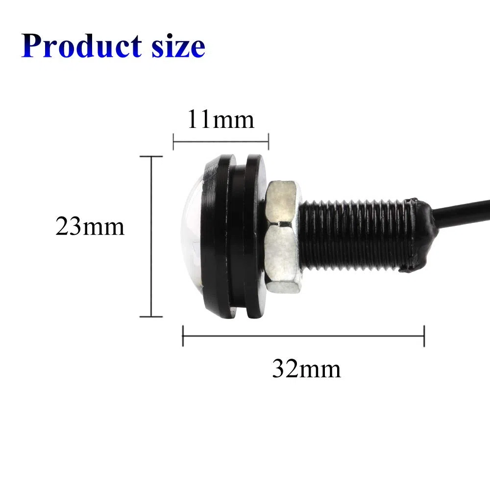 10PCS Alto Poder 23mm 9W Luz de ojo de águila Luz LED Para Automóvil Moto Luz Diurna Eagle Eye DRL Luces de Marcado (Rojo)