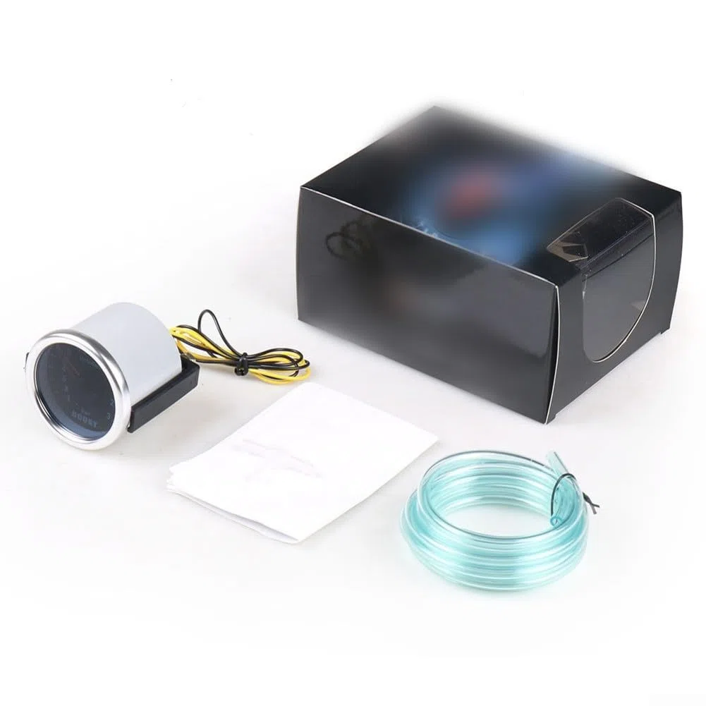 Medidor de carreras para coches turboalimentados, medidor de presión mecánico de 3 bares de 52 mm, compatible con sistemas de 12 V, monitor de rendimiento interior del automóvil