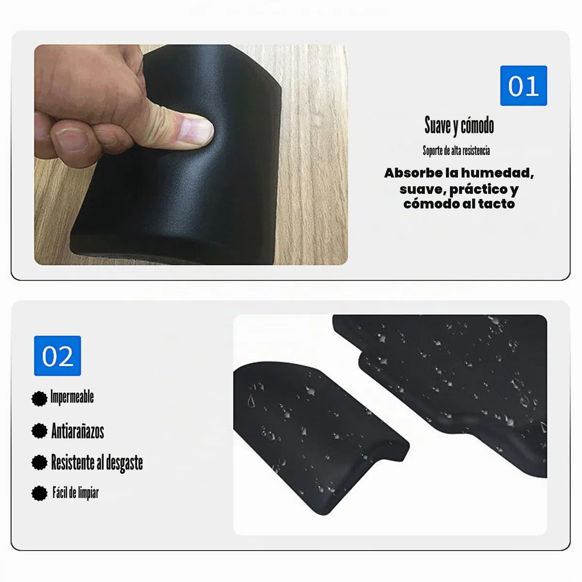 iFCOW Almohadilla del Respaldo de la Motocicleta, Almohadilla del Respaldo del Pasajero de la Motocicleta para la Caja Superior de Aluminio de la Motocicleta 45-65L