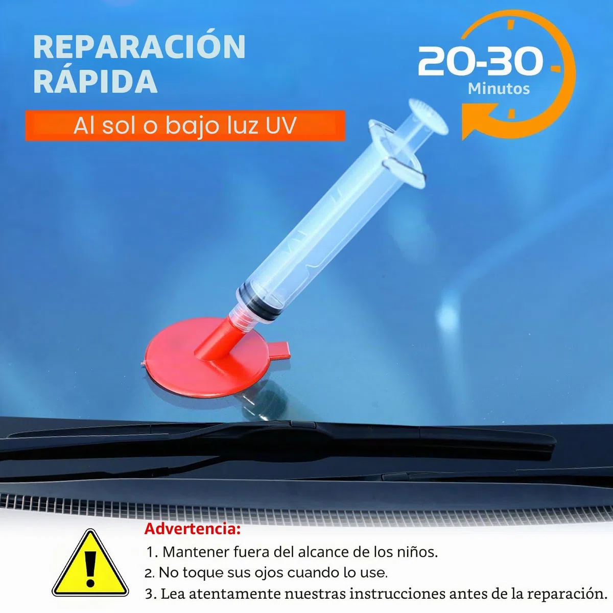 GEARMONSTER Kit de reparación de parabrisas de coche, líquido de reparación de cristales, líquido de reparación, kit de reparación de parabrisas de coche, accesorios de coche