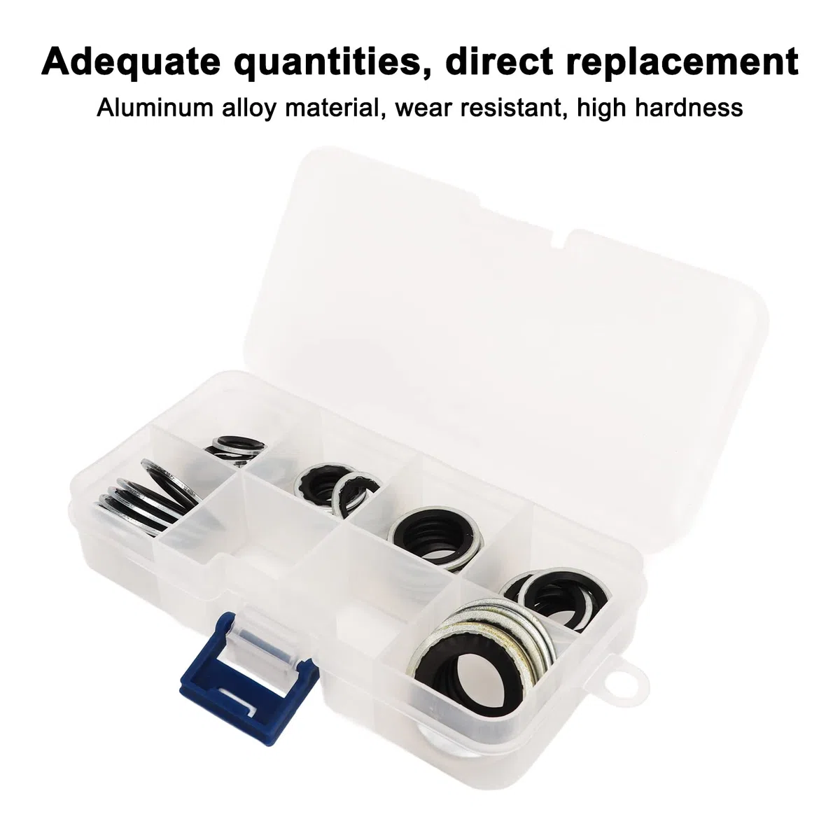 30 Piezas de Anillos de Sellado de Aire Acondicionado, Juego de Anillos de Sellado, Kit de Sellos de Compresor de CA con Caja de Almacenamiento Transparente, Ligero Portátil