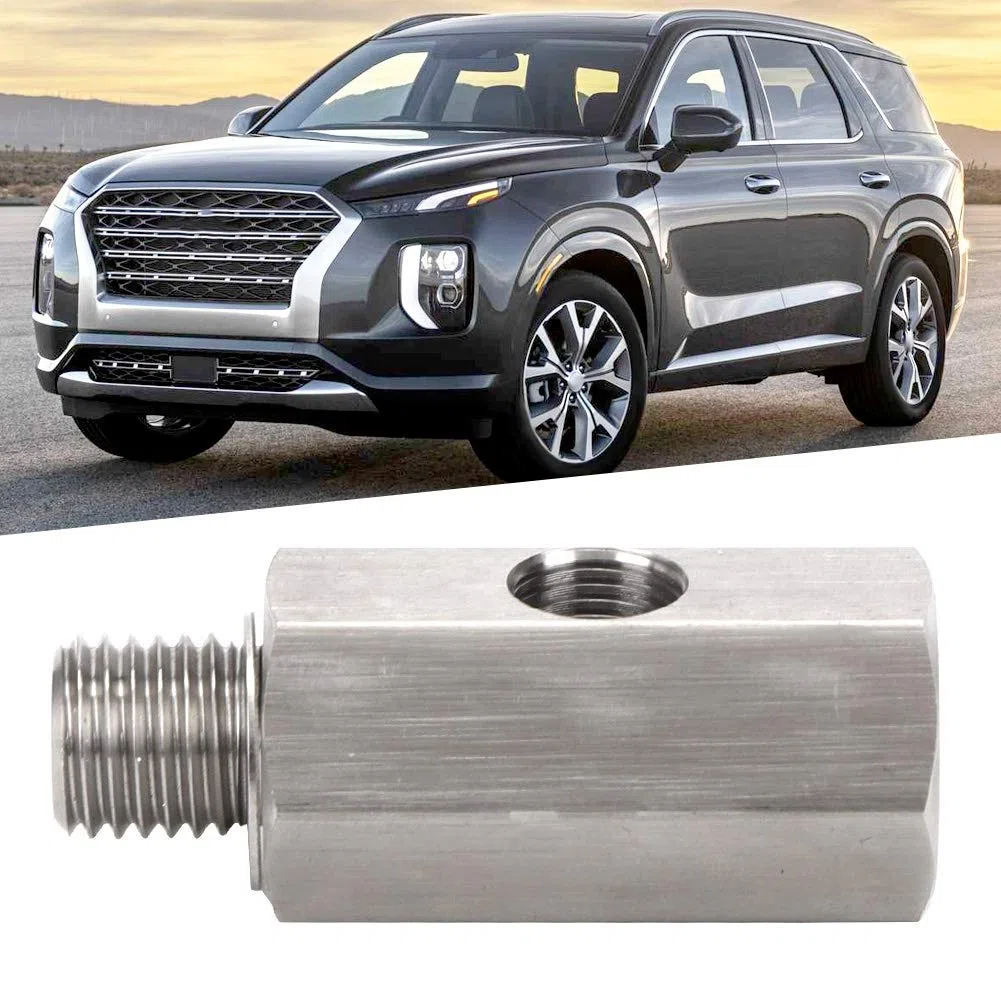 Adaptador de sensor de presión de aceite, M12x1.5 1/8 NPT Medidor de línea de alimentación de suministro turbo Sensor de presión de aceite Conector en T Accesorios de coche de acero inoxidable