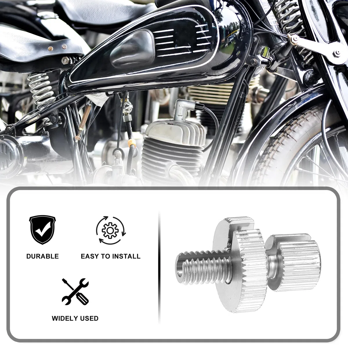 X AUTOHAUX 1uds M8 Freno Embrague Cable Línea Ajustador Tornillo Plateado Tono