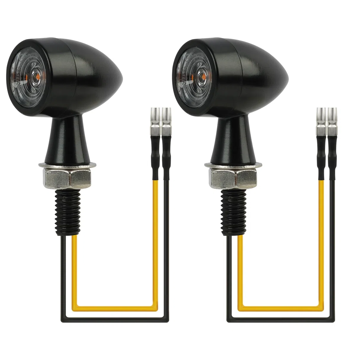 2 Piezas,Intermitentes LED para Moto,Universales 12V, Mini Indicadores de Dirección de Zinc Fundido, Diseño Retro, Impermeables, Apto para la Mayoría de las Motocicletas