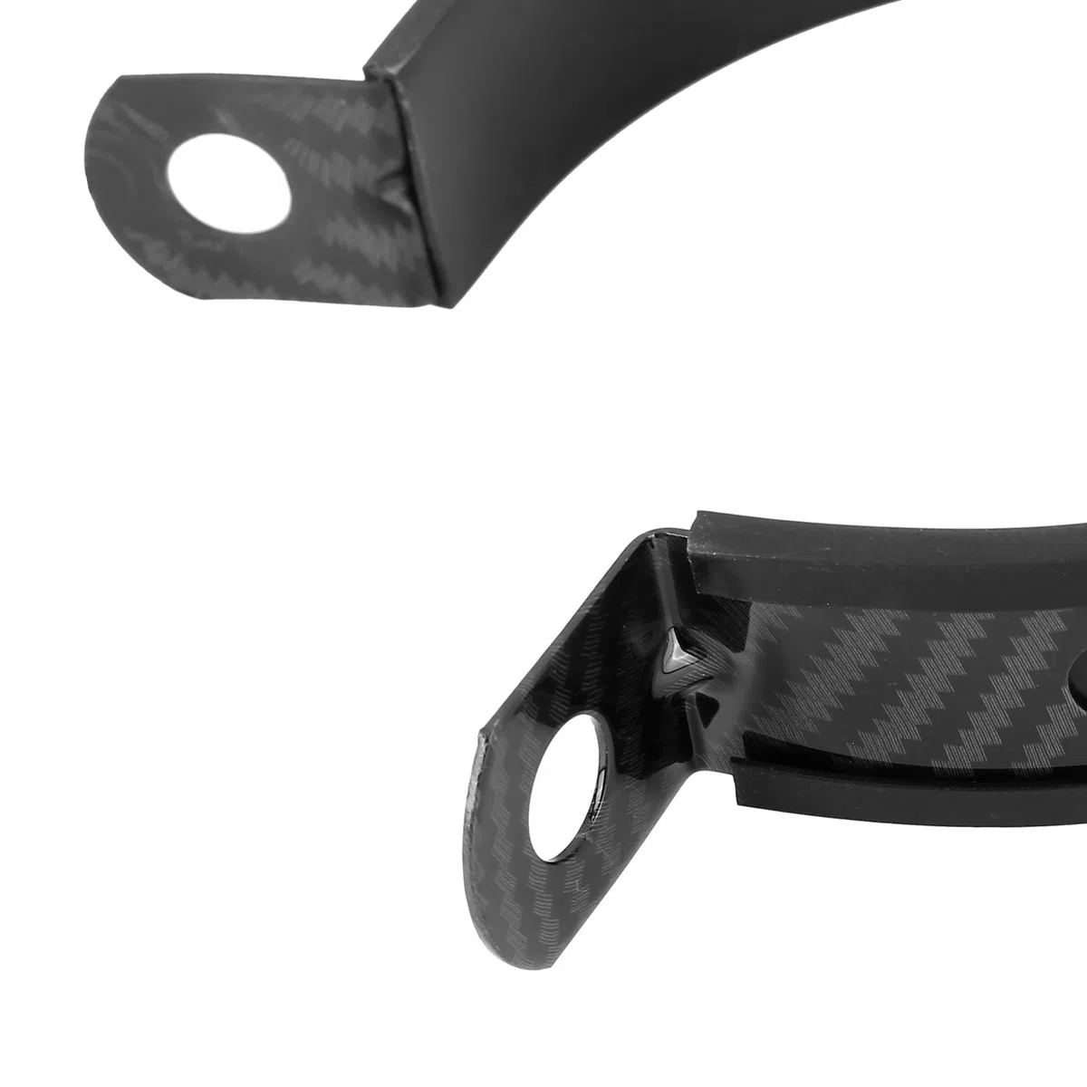 F FIERCE CYCLE Negro 94mm Duradero Escape Abajo Tubo Abrazadera para Motocicleta