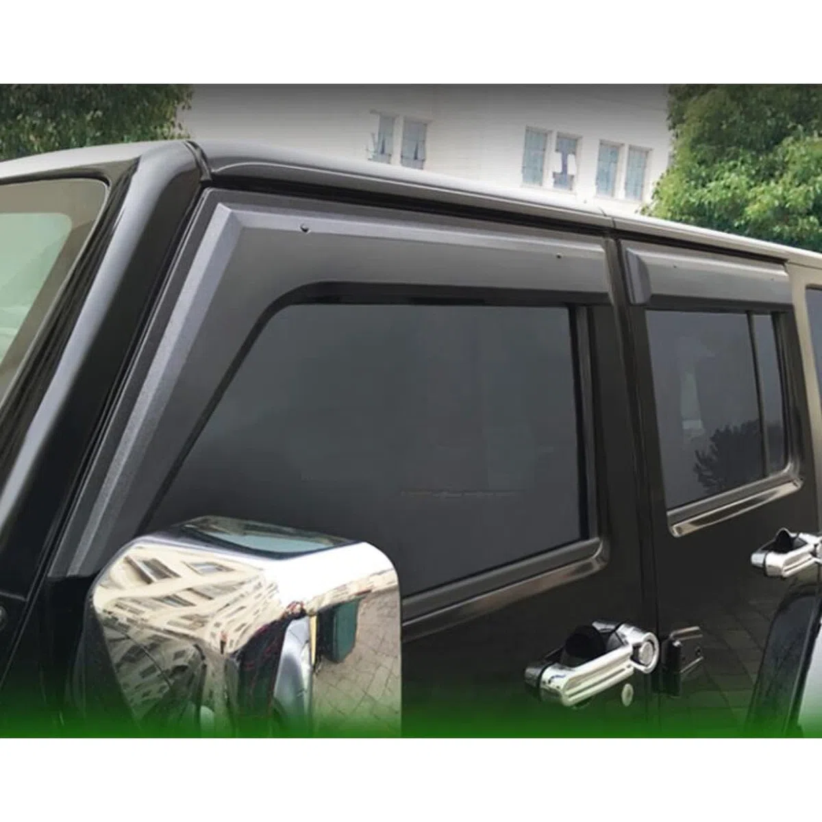 4 Piezas Deflectores de Viento Coche para Jeep Wrangler J K 2007-2017, Ventanas Laterales Deflectores Aire Ventana Derivabrisas Lluvia Visera Protector Accesorios