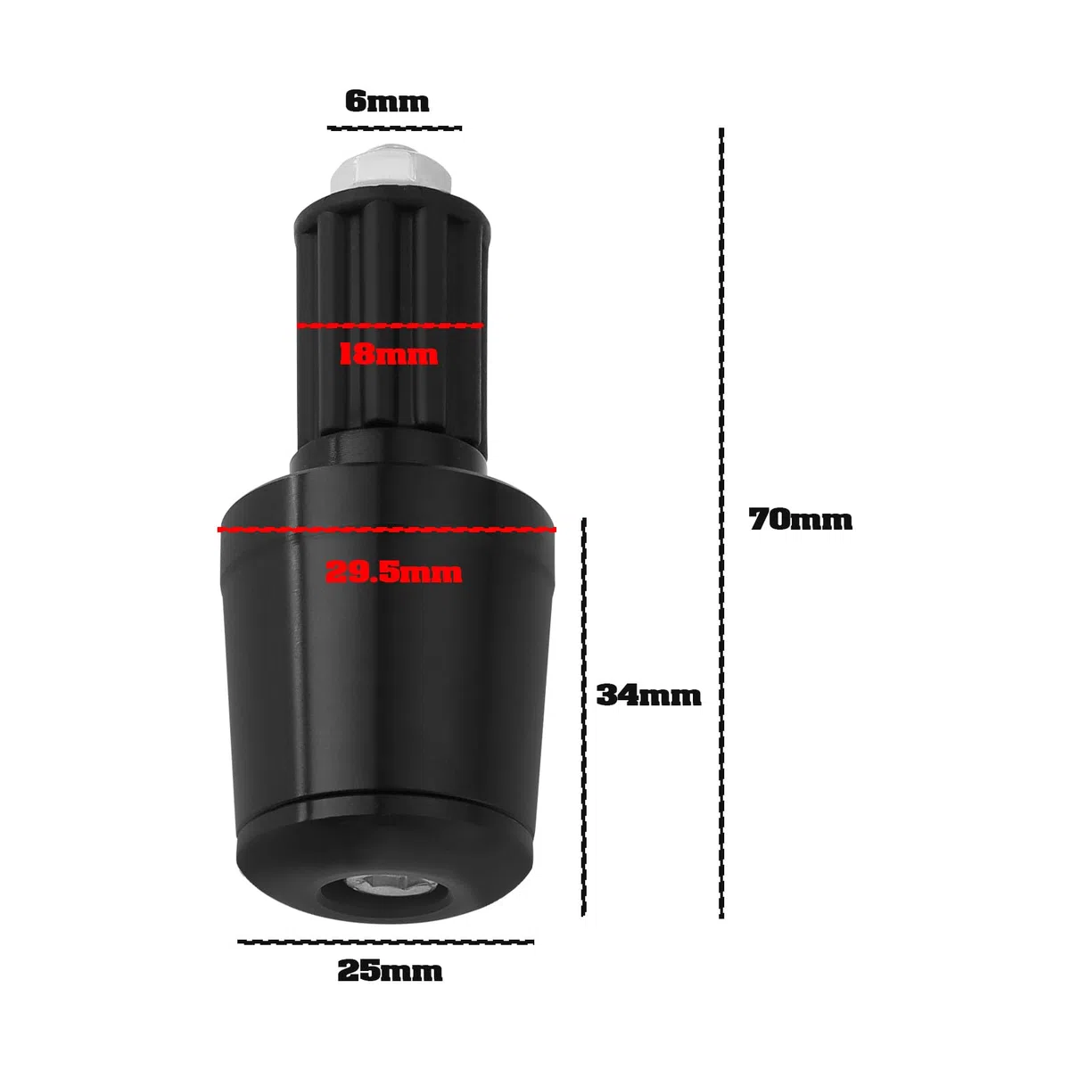1 par de tapones para manillar de motocicleta de 7/8 pulgadas, 22 mm, extremos de manillar de motocicleta, tapones de extremo de barra para motocicleta, moto de cross, scooters