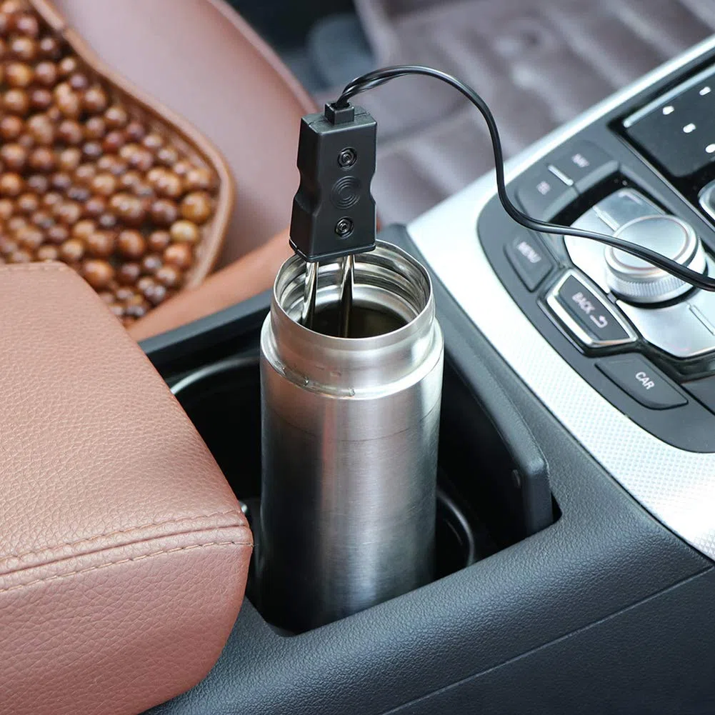MoreChioce - Calentador de agua portátil de 12 V para coche, calentador de agua eléctrico, calentador de agua para viajes, camping, viajes, café, calentador de agua