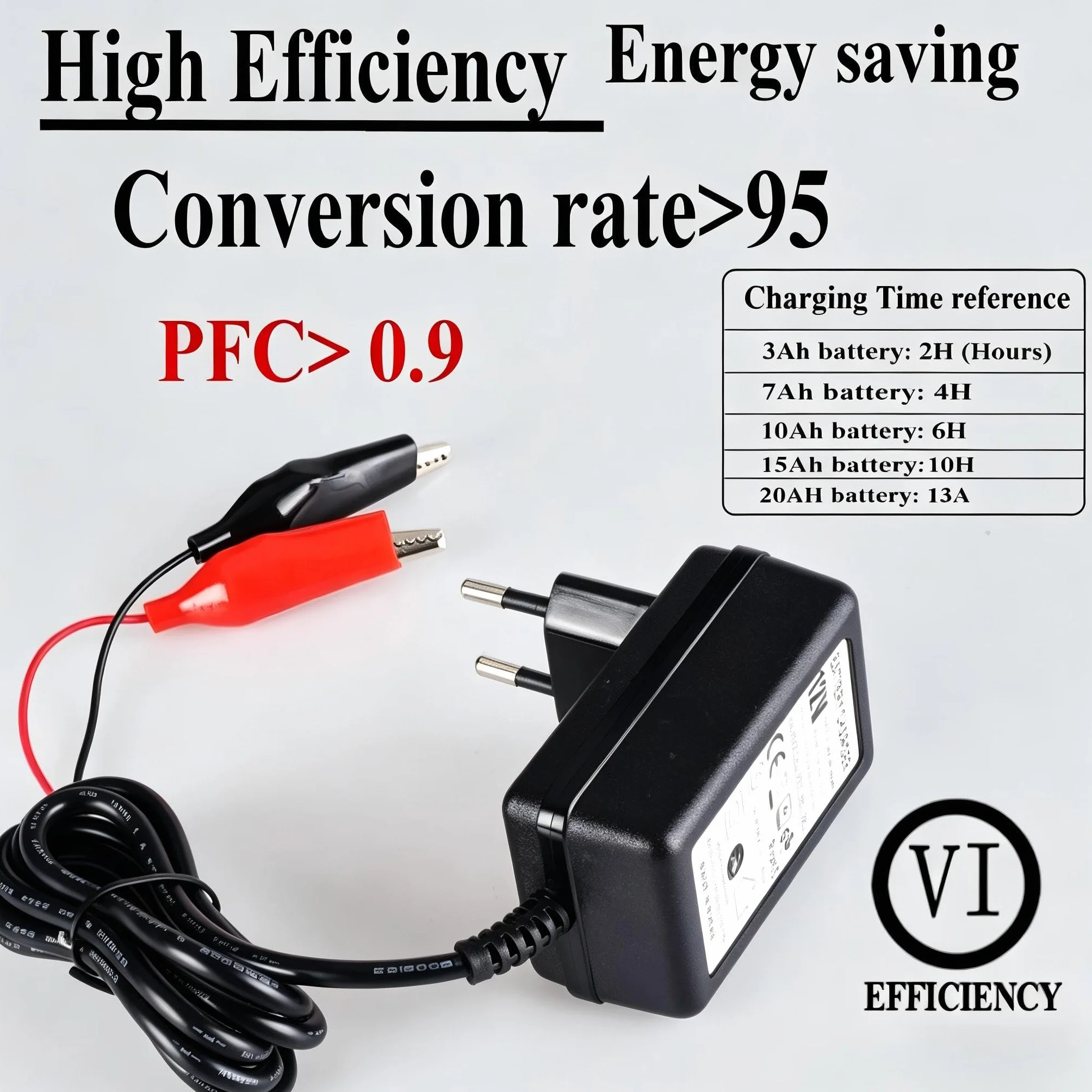 Etrogo Cargador Mantenedor 12V 1.5A Automática Inteligente de Alta Conversión con Circuito de Corrección PFC,Múltiple Protección para baterías de Plomo-ácido