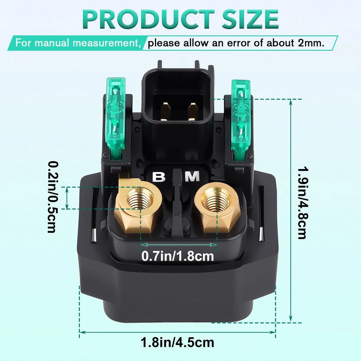 LOCOPOW Motocicleta Solenoide Relé de Arranque para Suzuki AN 250 400 Burgman SV650 SV650S 1999-2008 SV1000 SV1000S 2003-2007 / Yamaha Raptor 700 R YFM700R 2008–2012