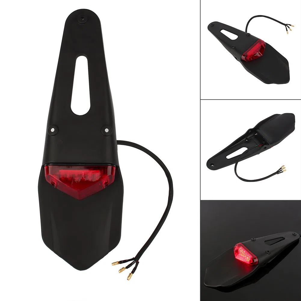 Luz trasera para Motos, Luz de Freno trasera LED en Guardabarros para moto ATV Dirt Bike