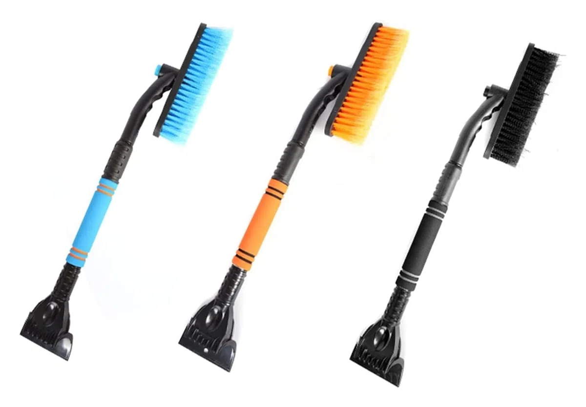 Negro 28 Pulgadas Telescópicas Cepillo de Nieve Cepillo de Nieve Frost Herramienta de Limpiador de Parabrisas Herramientas de Hielo Raspador de Hielo Invierno Herramientas de remoción de Nieve