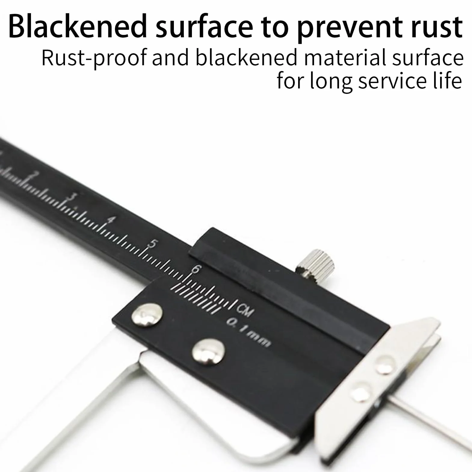 Calibrador de profundidad de disco de freno, calibrador de medición métrico de 0 a 60 mm, medidor de profundidad de banda de rodadura de neumático de 0,1 mm, regla portátil de profundidad de disco de