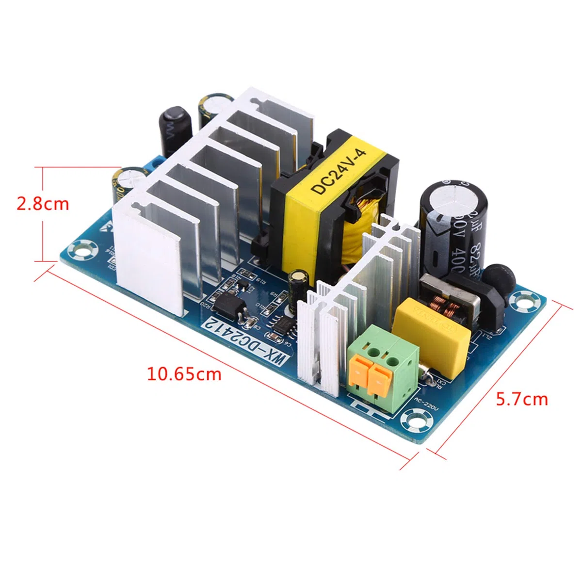 Módulo Convertidor AC-DC, 24v 4a~6a Convertidor Reductor De Voltaje Interruptor Estable De Alta Potencia para Conversión De Voltaje