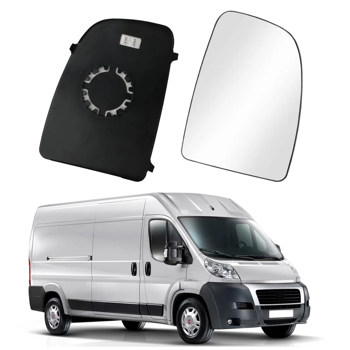 Cristal de Espejo reemplazar para Fiat Ducato 2006-2021, Retrovisor Exterior Ajustable para Citron Jumper, Lente de Marcha Atrás para Peugeot Boxer (Derecho)