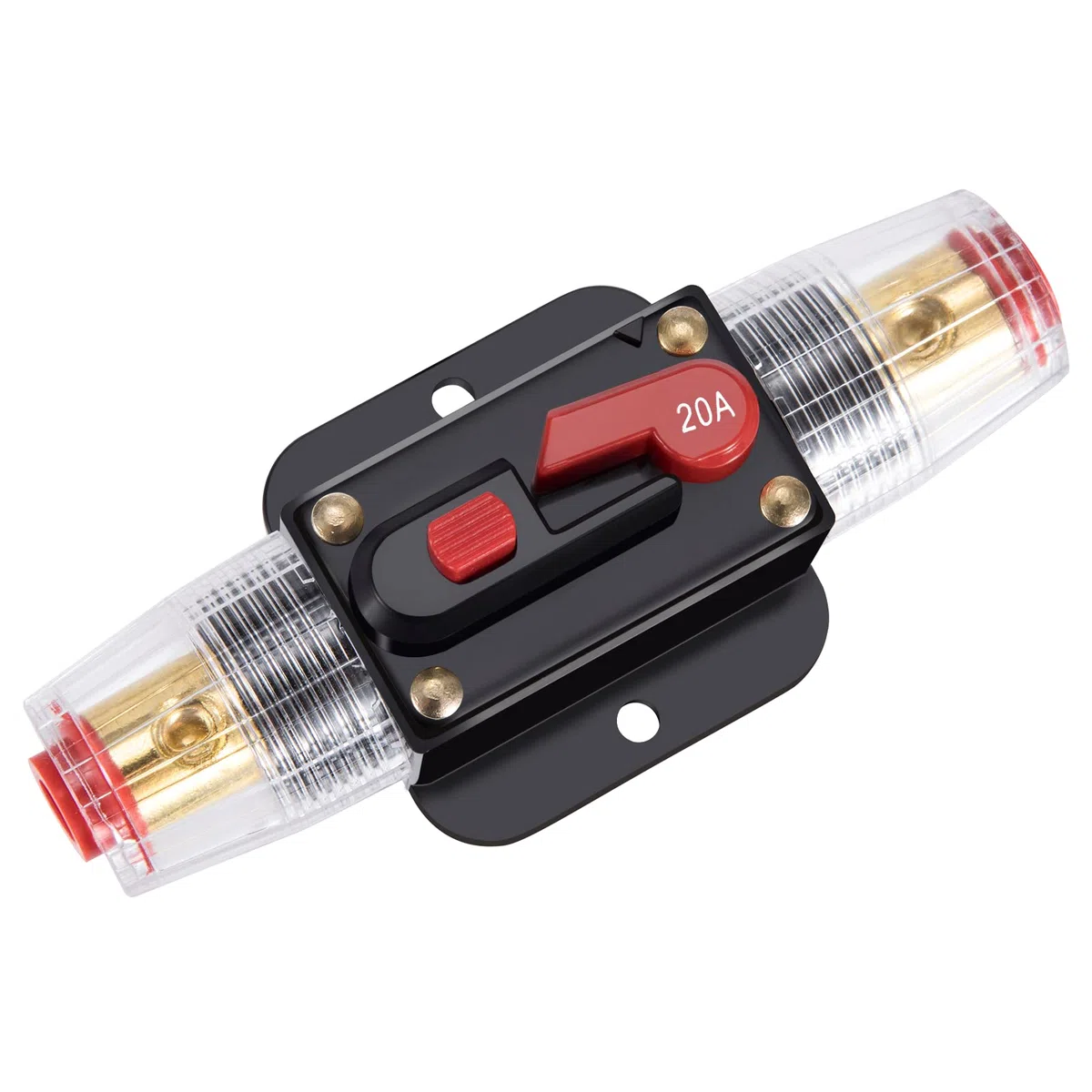Disyuntor de Audio para Coche DC 12V - 24V 20A Interruptor de Portafusibles Automático para Coche Barco Motocicleta