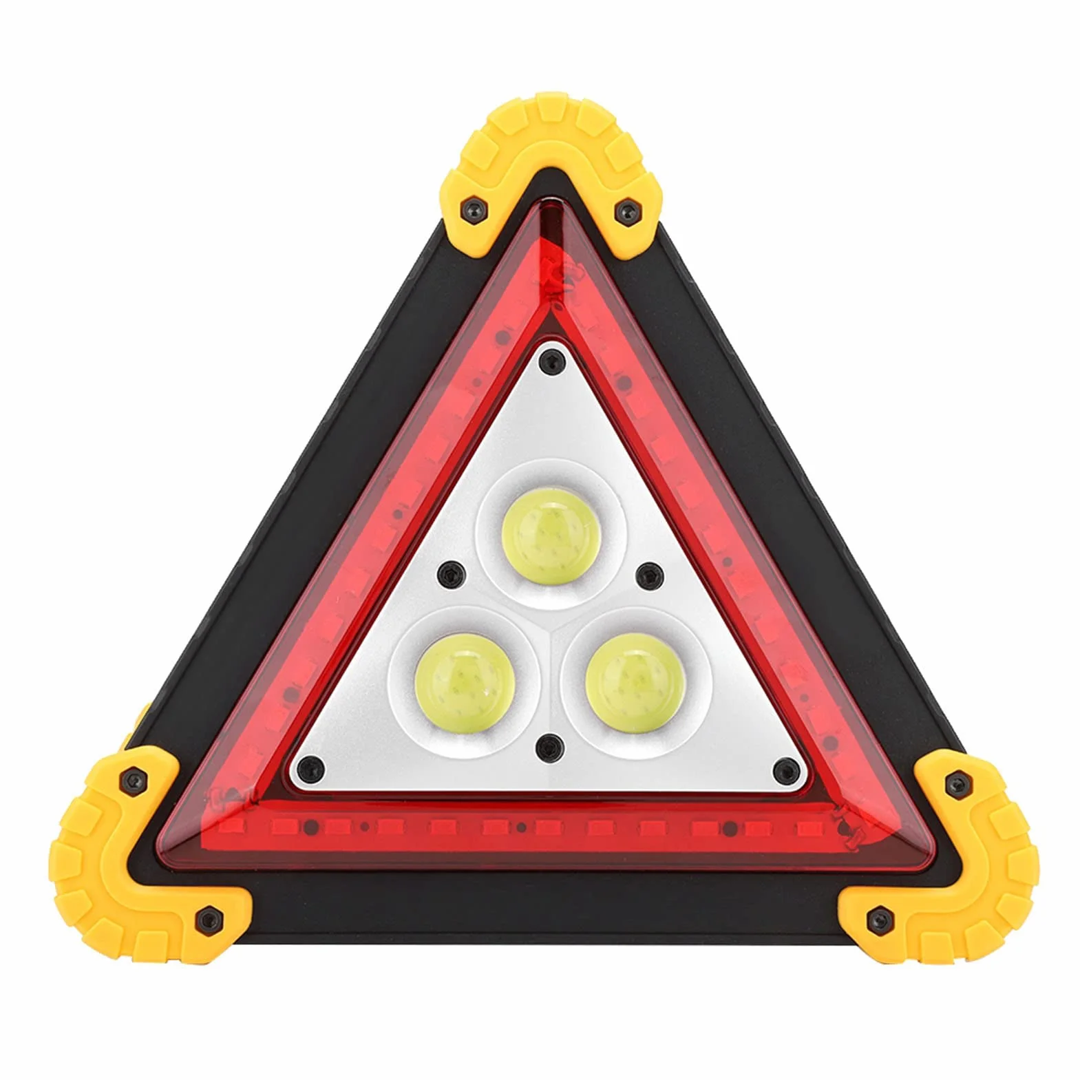 TriáNgulo Luz Emergencia, LED Roja Triángulo de Advertencia para Coche, Señal de Parada Triangular de Seguridad de Emergencia para Avería de Coche Multifunción de 30W, para Advertencia de Emergen