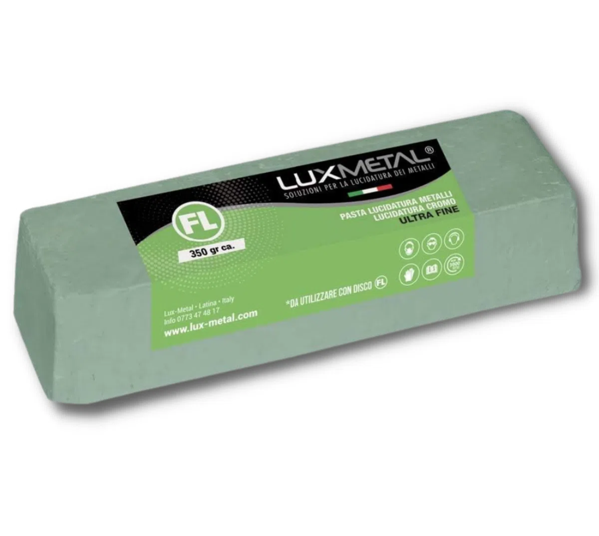 Pasta Abrasiva Pulidora Verde Ultra Fina de 350 gr Pulido Metales Cera Para Pulir Acero Inoxidable Aluminio Hierro Pulido Cromados Madera Plexiglás Sólida Mármol Latón Cobre Plástico Resina