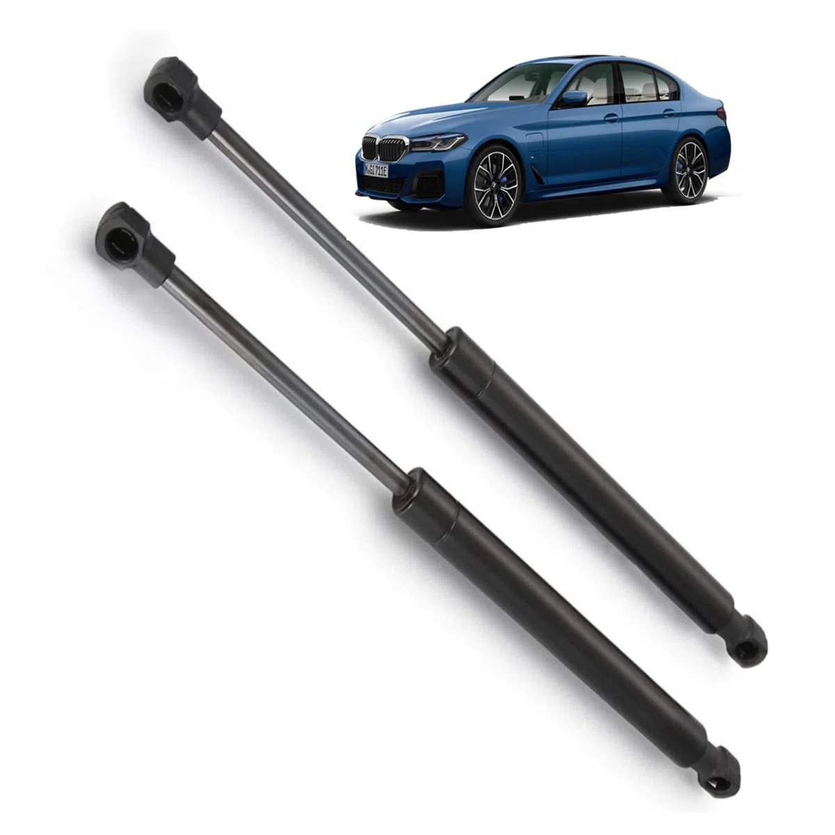 2x Amortiguadores de gas para capó compatibles con un BMW 5 Series E60 E61 2003-2010. Reemplazo para 51237008745