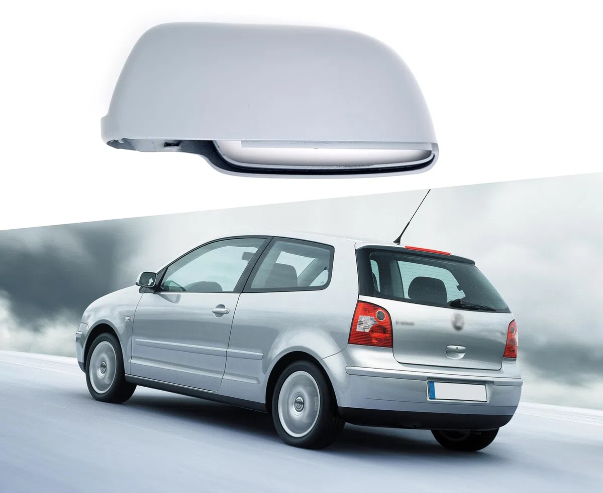 BSSTORE Carcasa de espejo retrovisor para pintar con imprimación para Polo IV (9N) 2001-2005 (izquierda - lado conductor)