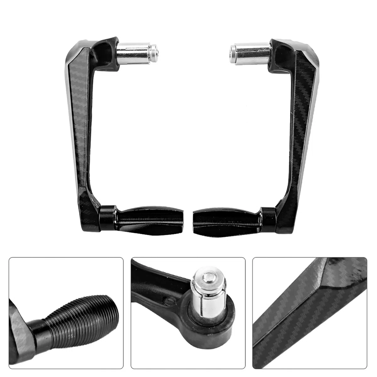 Protectores de Palanca de Motocicleta, Protector de Mano de Palanca de Motocicleta de Embrague de Freno de Manillar de Aleación de Aluminio Universal de 7/8 Pulgadas (Negro)