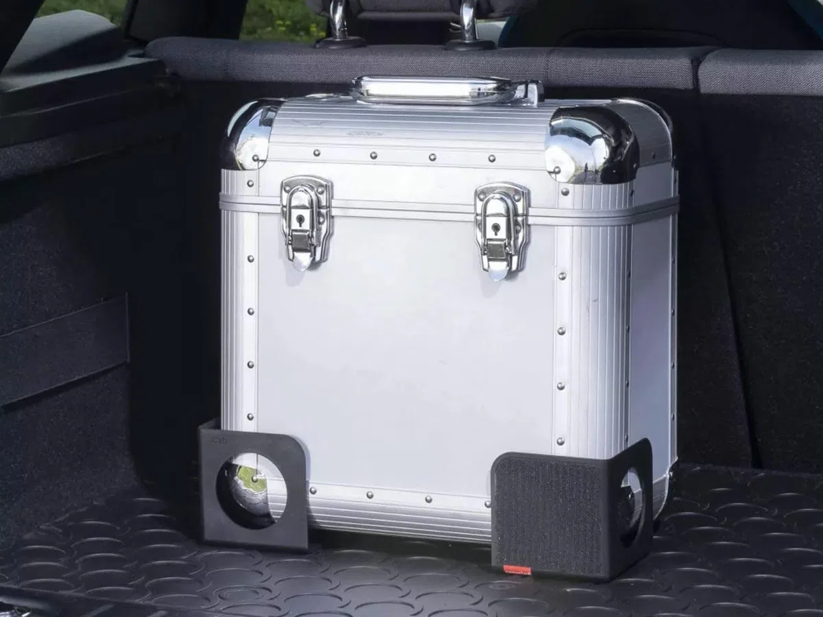 rati NOOK - Fijación de equipaje para el maletero I con velcro y almohadillas antideslizantes I Ayudante de ordenación I Ayuda de carga I Organizador I 2 pz – Negro reciclado