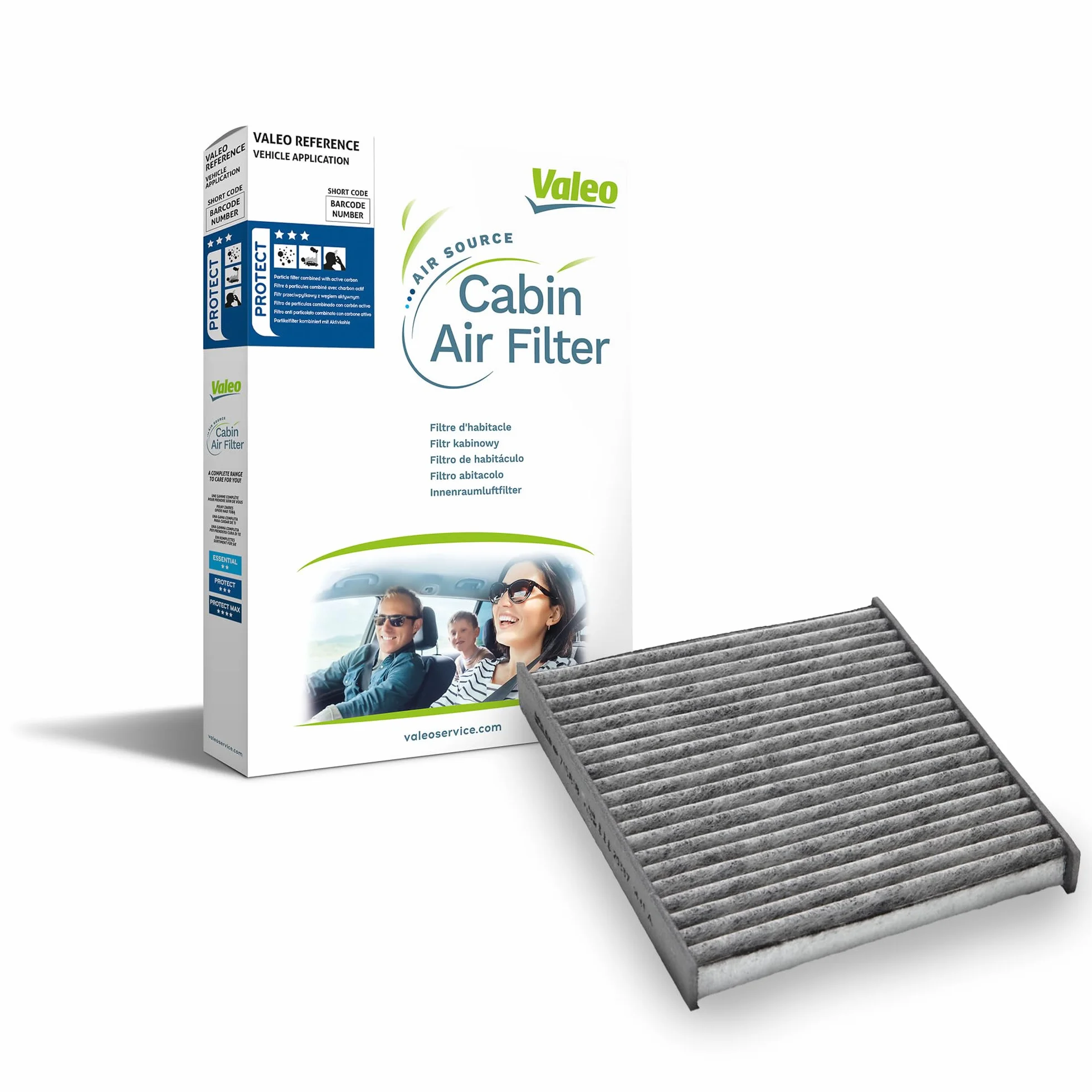 VALEO Filtro de Habitáculo PROTECT 715672 - Filtro Antipolen con Carbón Activado - Calidad de Aire Valeo: Aire limpio, protección y bienestar