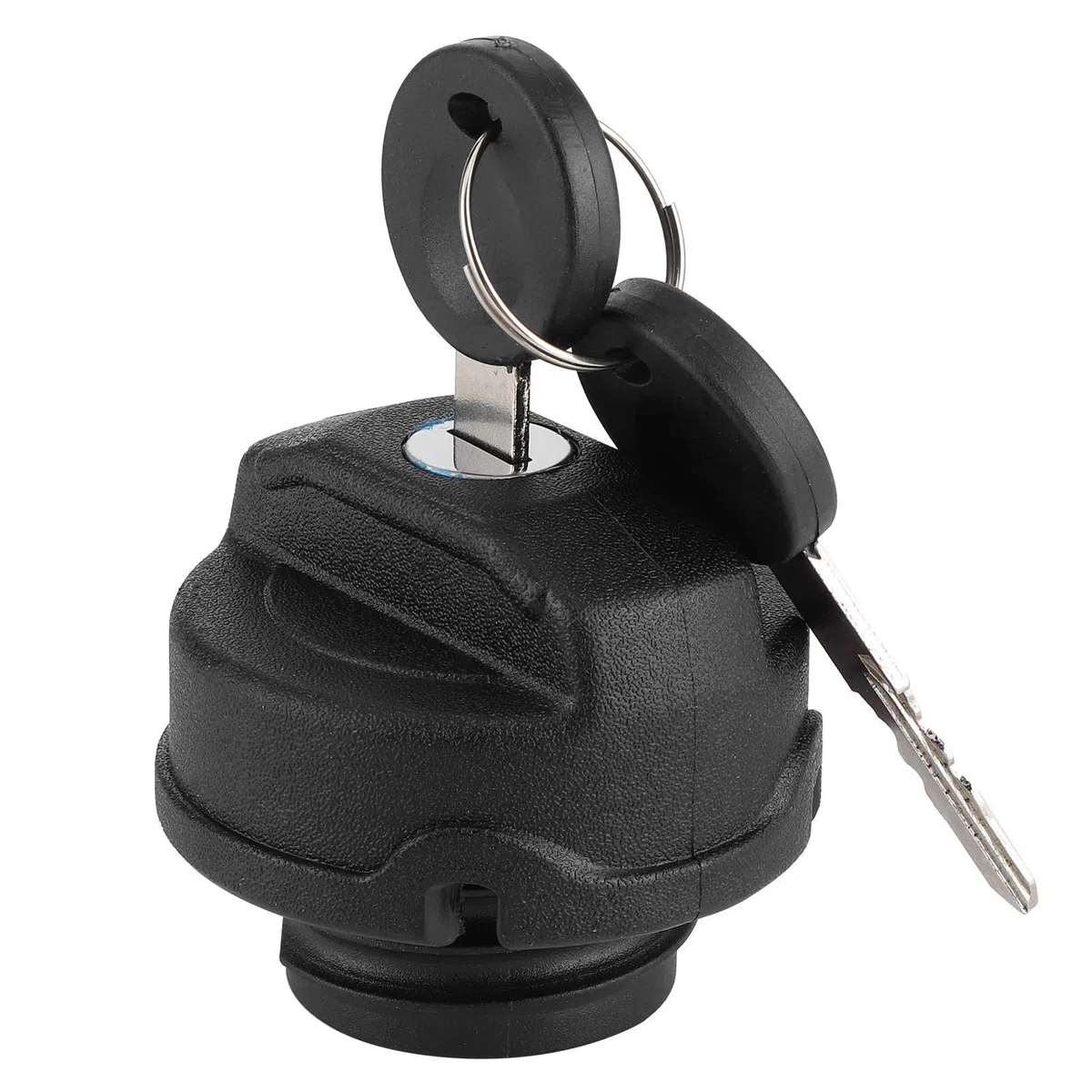 Tapa del tanque de combustible, tapa de llenado del tanque de combustible Tapa de bloqueo de gasolina ABS negra para/Caddy con 2 llaves