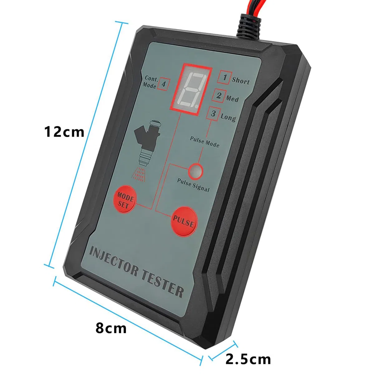 Shkalacar 12V/5V Probador de Inyector de Combustible y Adaptador, Kits de Herramientas de Limpieza DIY para Diagnóstico de Limpieza de Inyectores