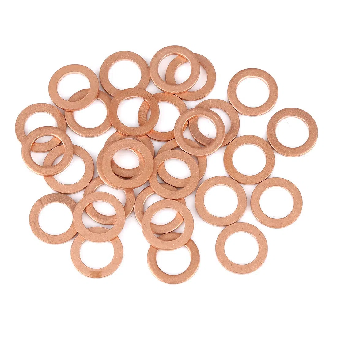 X AUTOHAUX 30Pcs Arandela de Cobre Junta de Sellado Plana para Coche de 10x16x1,5mm