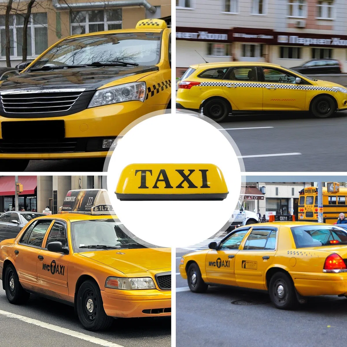 Señal de taxi: lámpara de luz para automóvil, techo y señal de cabina retro, diseño vintage