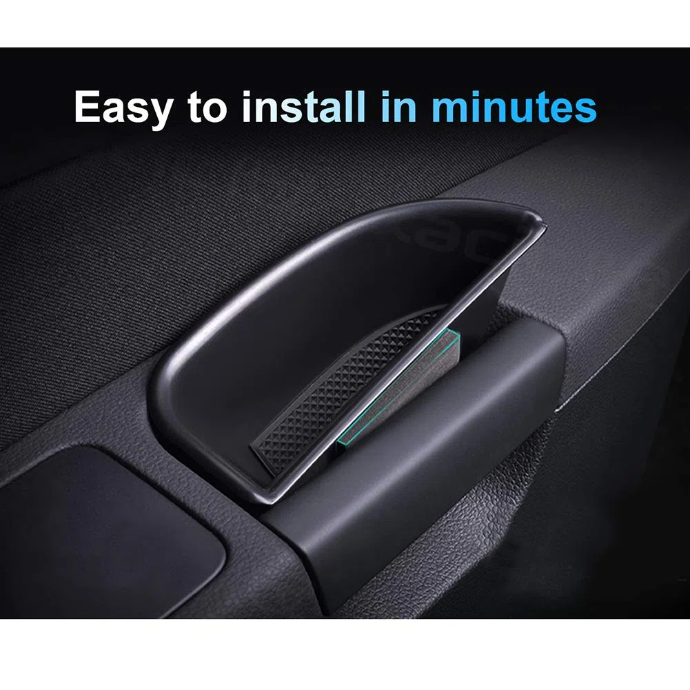 CDEFG compatible con VW Sharan 7N 2010+, Seat Alhambra 2016-2022, caja de almacenamiento, bandeja organizadora lateral, contenedor de teléfono, accesorio para manija