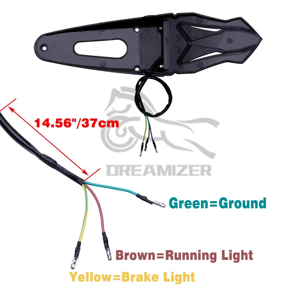DREAMIZER Motocicleta LED Luz trasera Luz de freno Guardabarros trasero con soporte Luz para Todoterreno SMR 690 CR EXC WRF 250 450 125SX XR DRZ KLX KMX WR125
