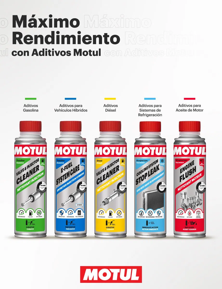 MOTUL - Limpiador para Motor de Gasolina - Aditivo Reparador para Motores de Gasolina de Inyección o Carburador - Óptimo Rendimiento - Idóneo Antes de ITV - Fuel System Clean - 300 ml
