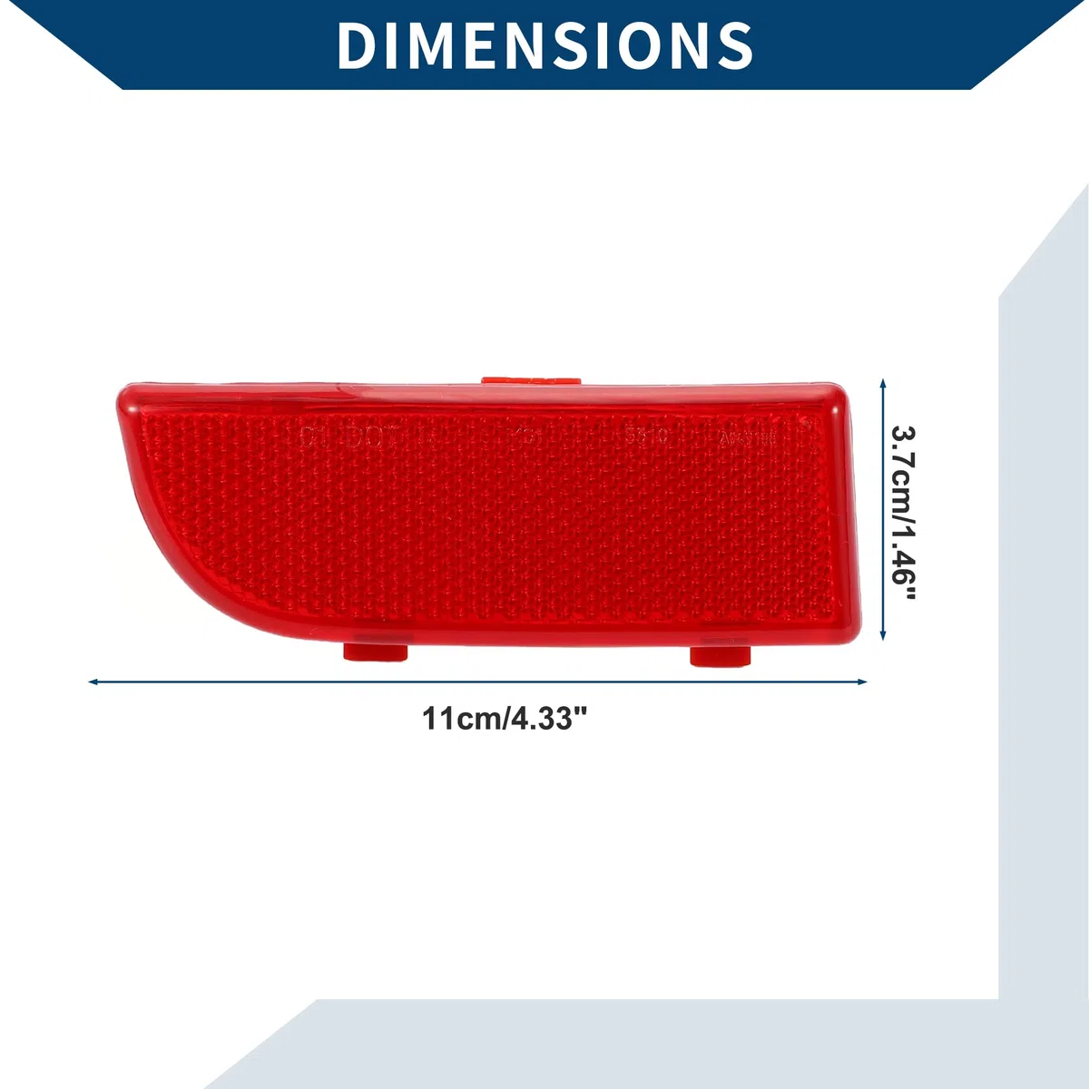 Reflector De Parachoques No.6398260440 Para Mercedes-Benz Vito Viano W639 2003-2014 Trasero Izquierdo Reflector De Parachoques Marcador Lateral Plástico Duradero 1 Pza Rojo